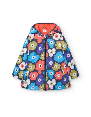 Bóboli - Impermeable con capucha de bebé niña con estampado de flores