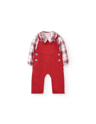 Bóboli - Conjunto de camisa viella y peto de pana para bebé niño